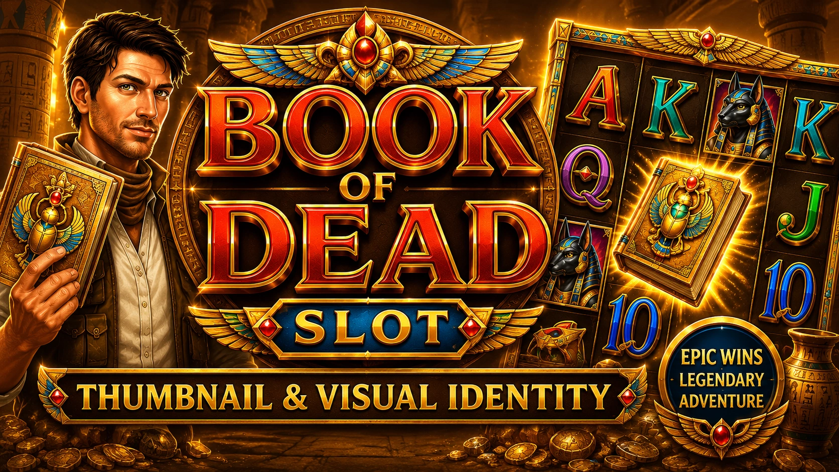 Book of Dead Slot Thumbnail and Visual Identity